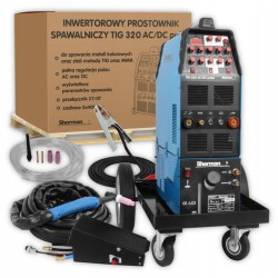 Sherman TIG 320 AC/DC pulse Poste à souder + Refroidisseur D'eau WS-7,5LT + Pédale + chariot