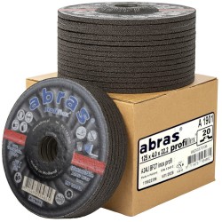 Disques à meuler 125x4,0 A24U BF27 ABRAS Inox Profi (Lot de 20 pcs.)