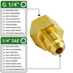 Vogelmann Réduction pour réduction d'azote GW 1/4" GHZ SAE 1,4" pour systèmes de climatisation