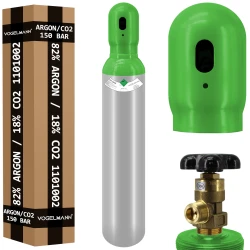 Bouteille pleine de gaz Argon/CO2 8l 150bar Vogelmann