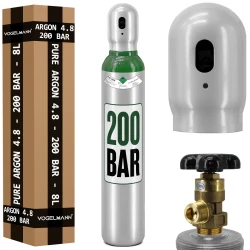 Bouteille de gaz ARGON 4.8 8l 200 bar pleine Vogelmann